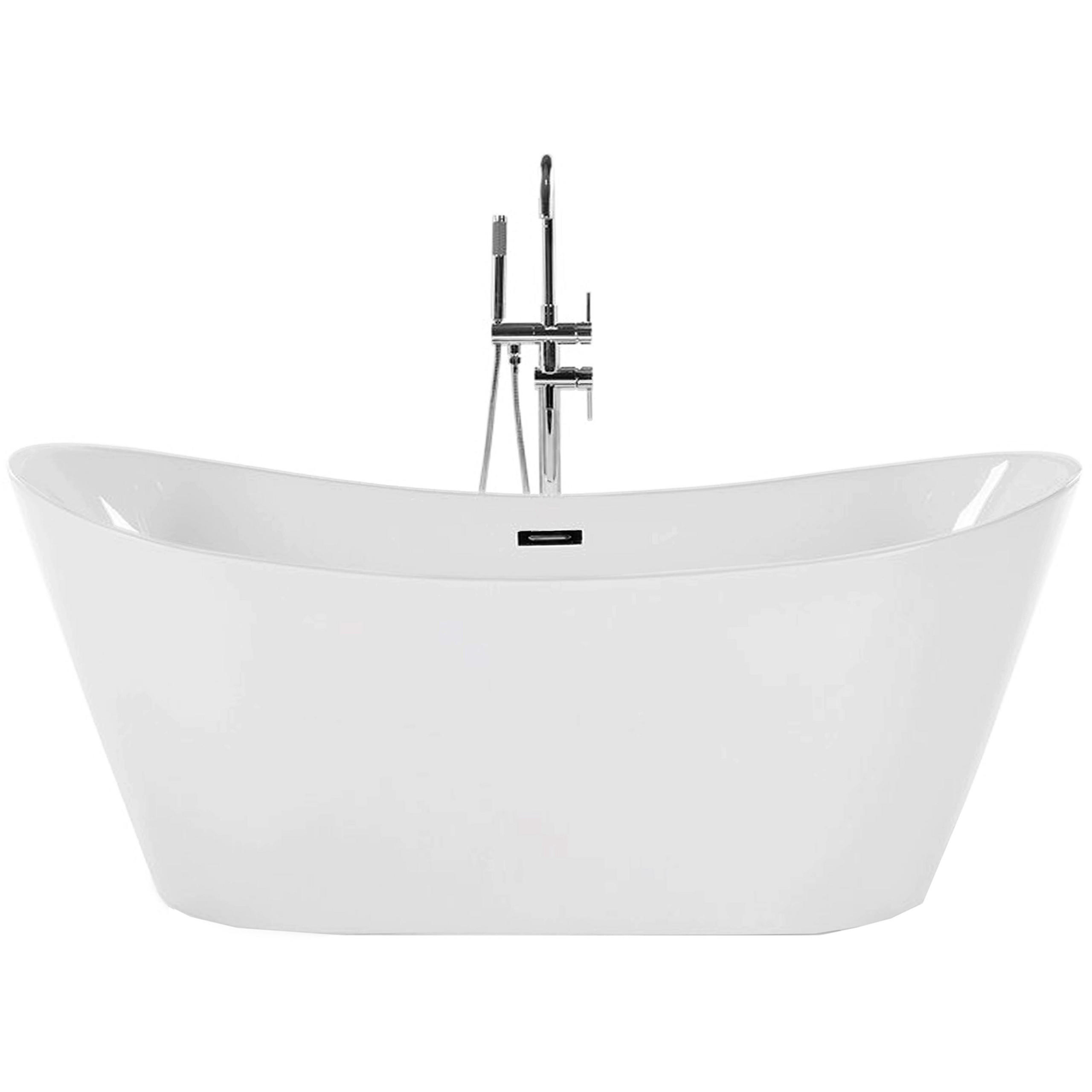BADEWANNE FREISTEHEND 78x180x72 cm weiß Antigua - Weiß, Kunststoff (78/72/180cm) - Beliani