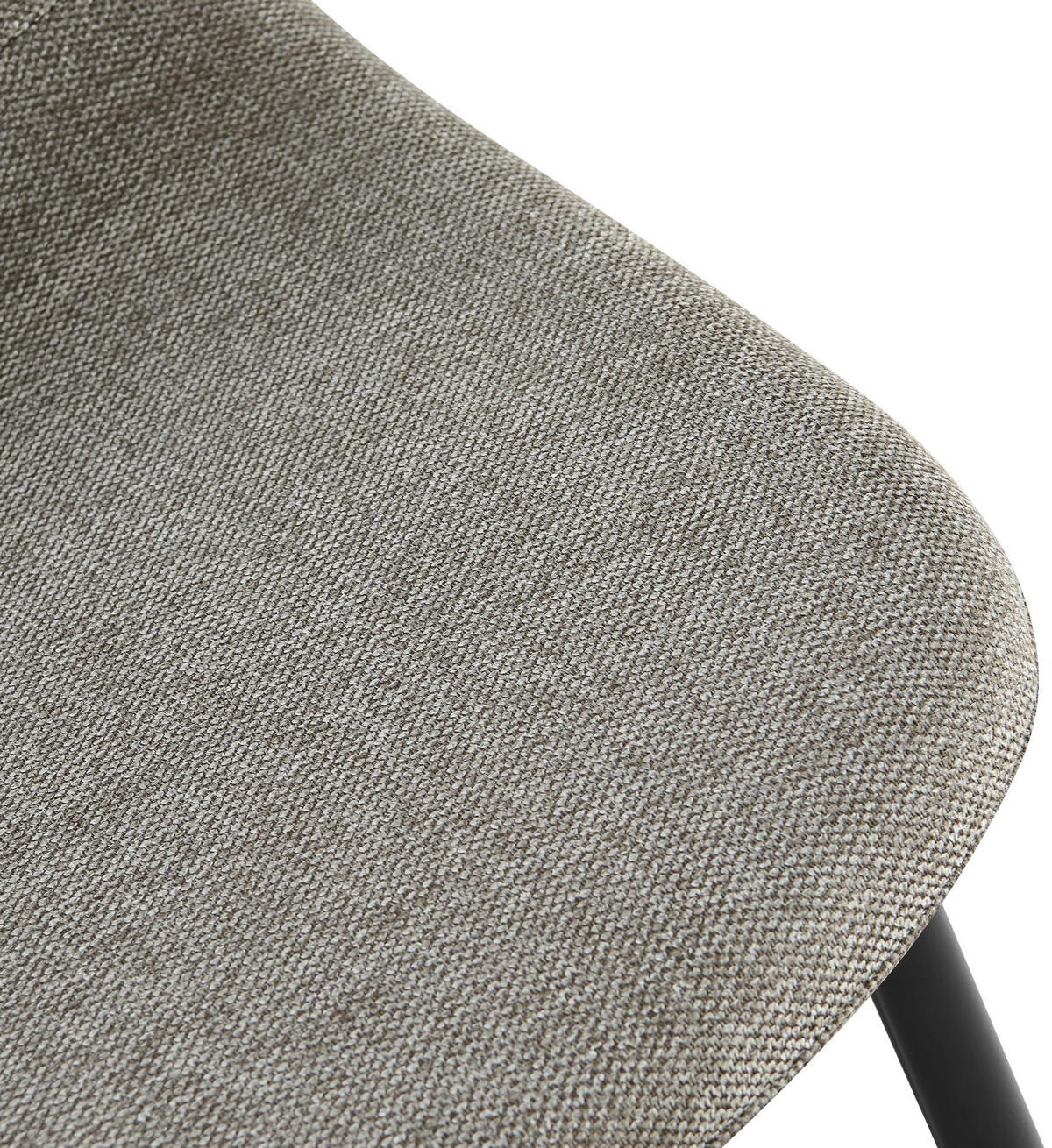 STUHL Stoff Hellgrau - Hellgrau/Schwarz, Textil/Metall (44/88/51cm) - CLP