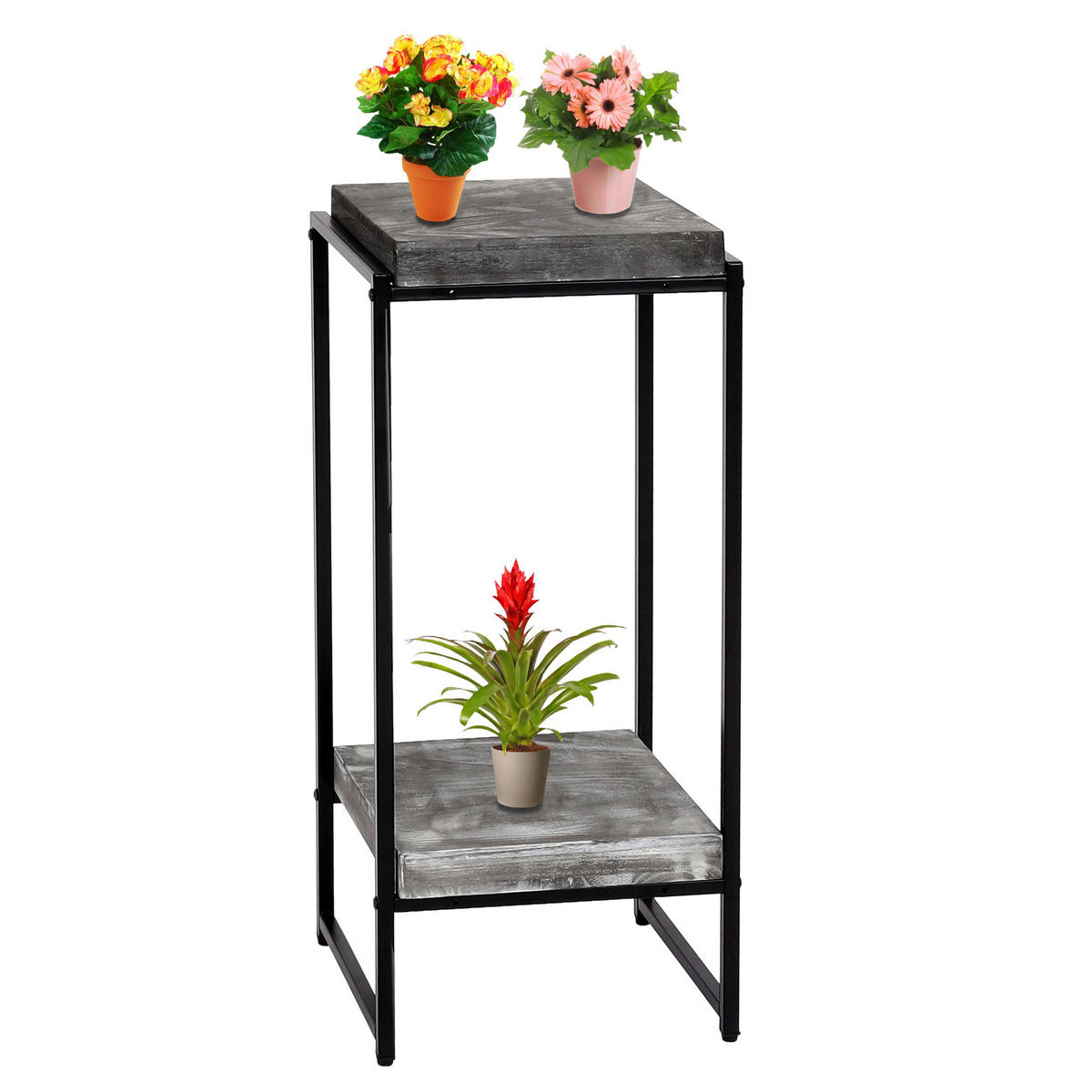 BLUMENTISCH quadratisch Grau - Grau, Holzwerkstoff (32/30/82cm) - MCW