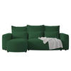 ECKSOFA Travis mit Bettkasten und Schlaffunktion, L-Form, Cord, Universal - Grün, Holzwerkstoff (248/148cm) - 4ALL HOME