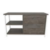 TV Unit Muskegon Weiß Wenge - Braun, Holzwerkstoff (90/51/36cm) - Decorotika