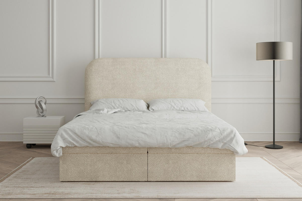 BOXBETT 140x200 - 07 Anthology 3 - Beige - Beige, Holzwerkstoff (140/200cm) - Möblo