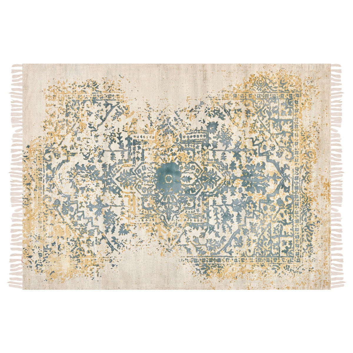 VINTAGE-TEPPICH Boyali 230/160 cm - Grün, Naturmaterialien (160/230cm) - Beliani