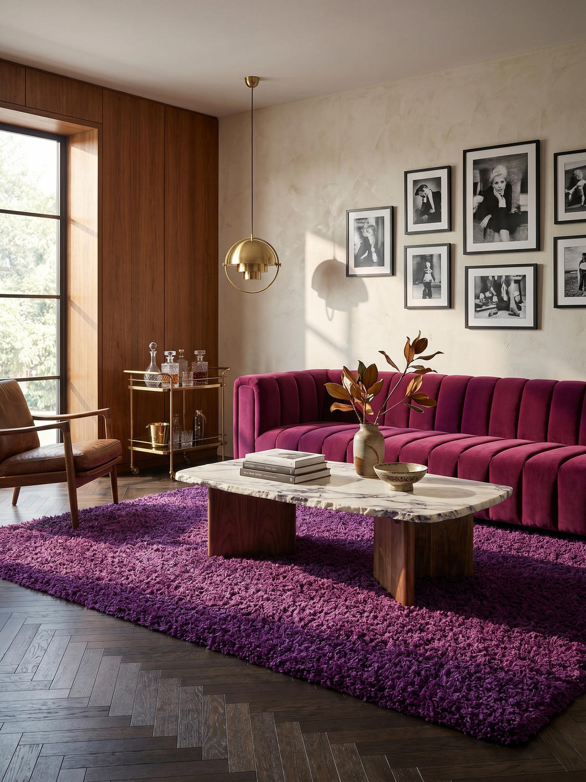 TEPPICH Hochflor Unifarben Polypropylen Wohnzimmer Shaggy Violett Rechteckig 200x290 - Lila, Textil (200/290cm) - KADIMA DESIGN