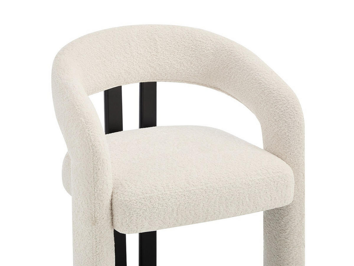 STUHL - 65 cm x 58 cm - stoff - schwarz, weiß Noreti - Schwarz/Weiß, Textil (65/79/58cm) - Vente-Unique