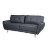 3ER-SOFA Anthrazit - Anthrazit, Textil (203/94/116cm) - MCW