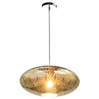HÄNGELEUCHTE Chrom Silber dekorativer Schirm - Silberfarben, Metall (40/40/122cm) - Globo Lighting