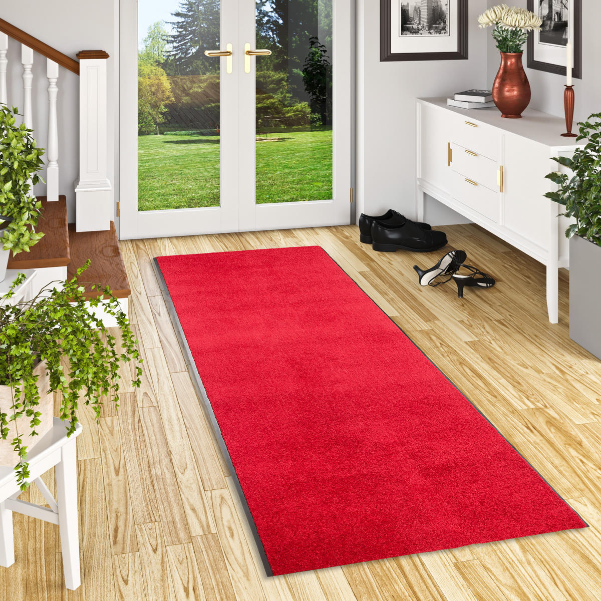 LÄUFER PROPER TEX UNI - Rot, Textil (90/950cm) - Snapstyle