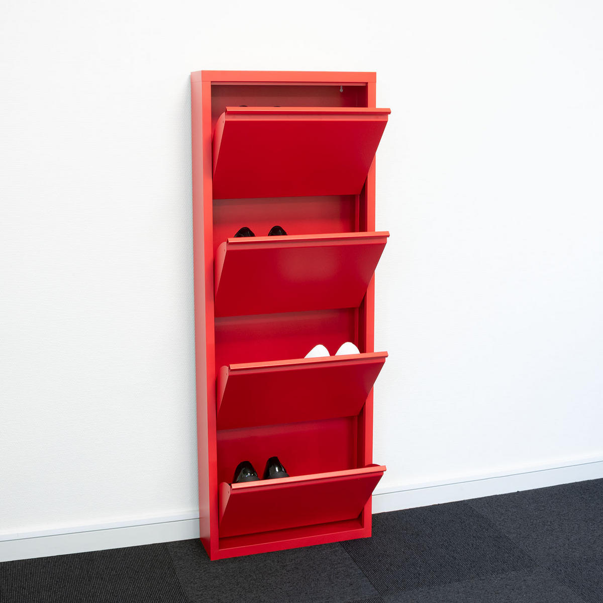 SCHUHKIPPER rot - Rot, Holzwerkstoff (50/140/16cm) - ebuy24