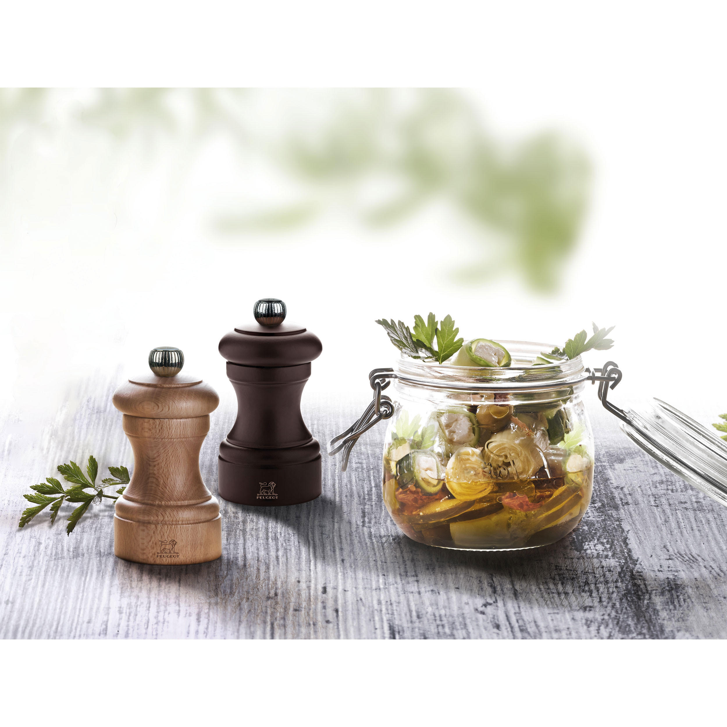 PFEFFERMÜHLE Bistro 10cm Buchenholz Natur Stahlmahlwerk - Braun, Holz (5.3/10/5.3cm) - PEUGEOT