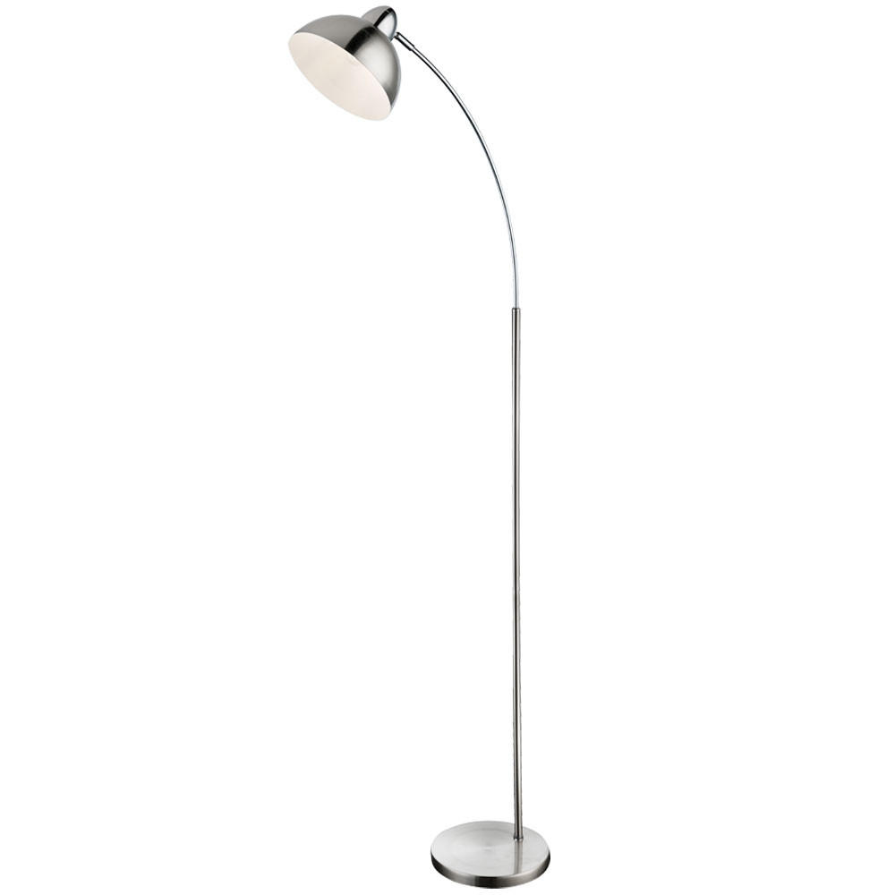LED STEHLEUCHTE ANITA Silber Nickel-Matt - Silberfarben, Metall (50/23/155cm) - Globo Lighting