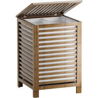 WÄSCHEKORB Bambus Nussbaum 47 x 47 x 65 cm - Braun, Naturmaterialien (65/65/47cm)