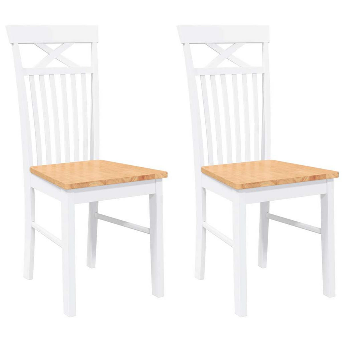 STUHL-SET 2 Stk Zornhain 42.5/94/53.5 cm - Weiß, Holz (42.5/94/53.5cm) - ZMH