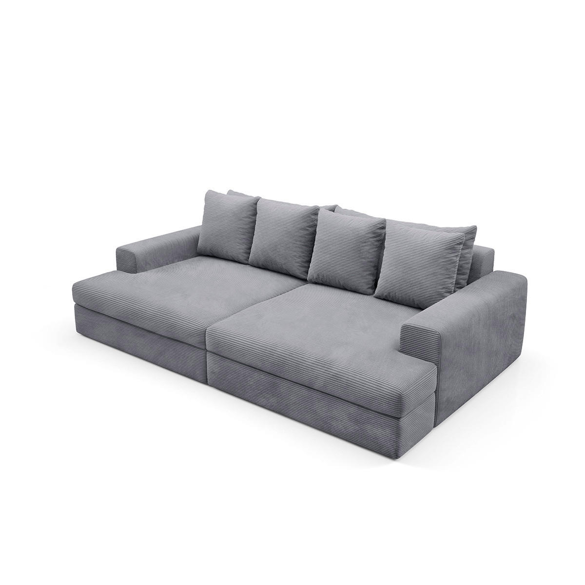 SOFA Paola 3 Sitzplätze Hellgrau - Hellgrau, Holz (272/86/167cm) - Petits-meubles