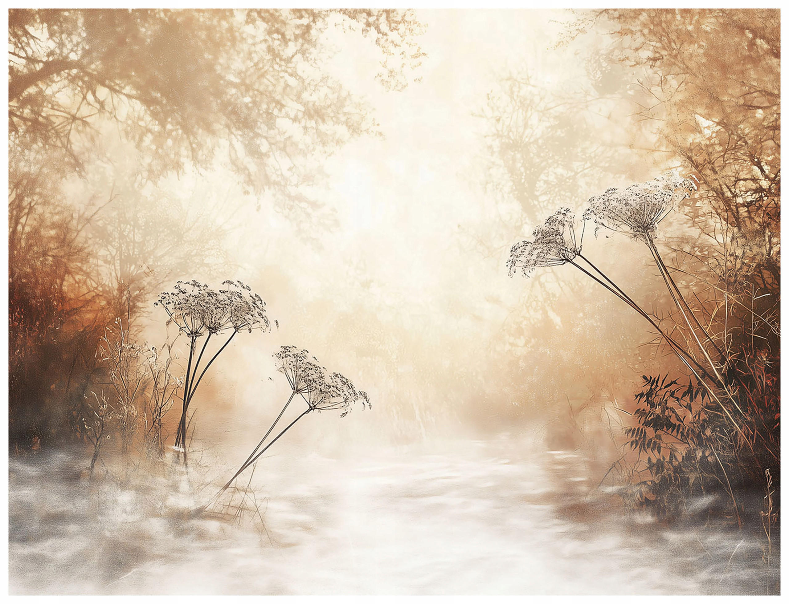 FOTOTAPETE Wald Boho Beige Nature 400x280 - Multicolor, Papier (400/280cm) - Wallarena