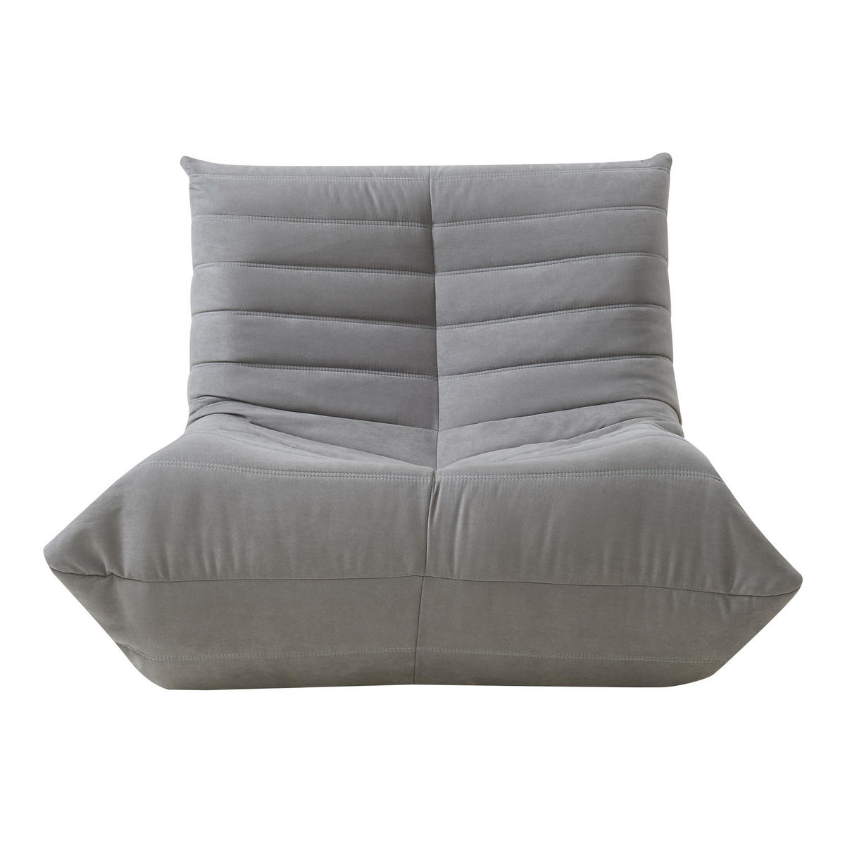 BODENSESSEL Kodsø - Grau, Textil (90/75/100cm) - [en.casa]