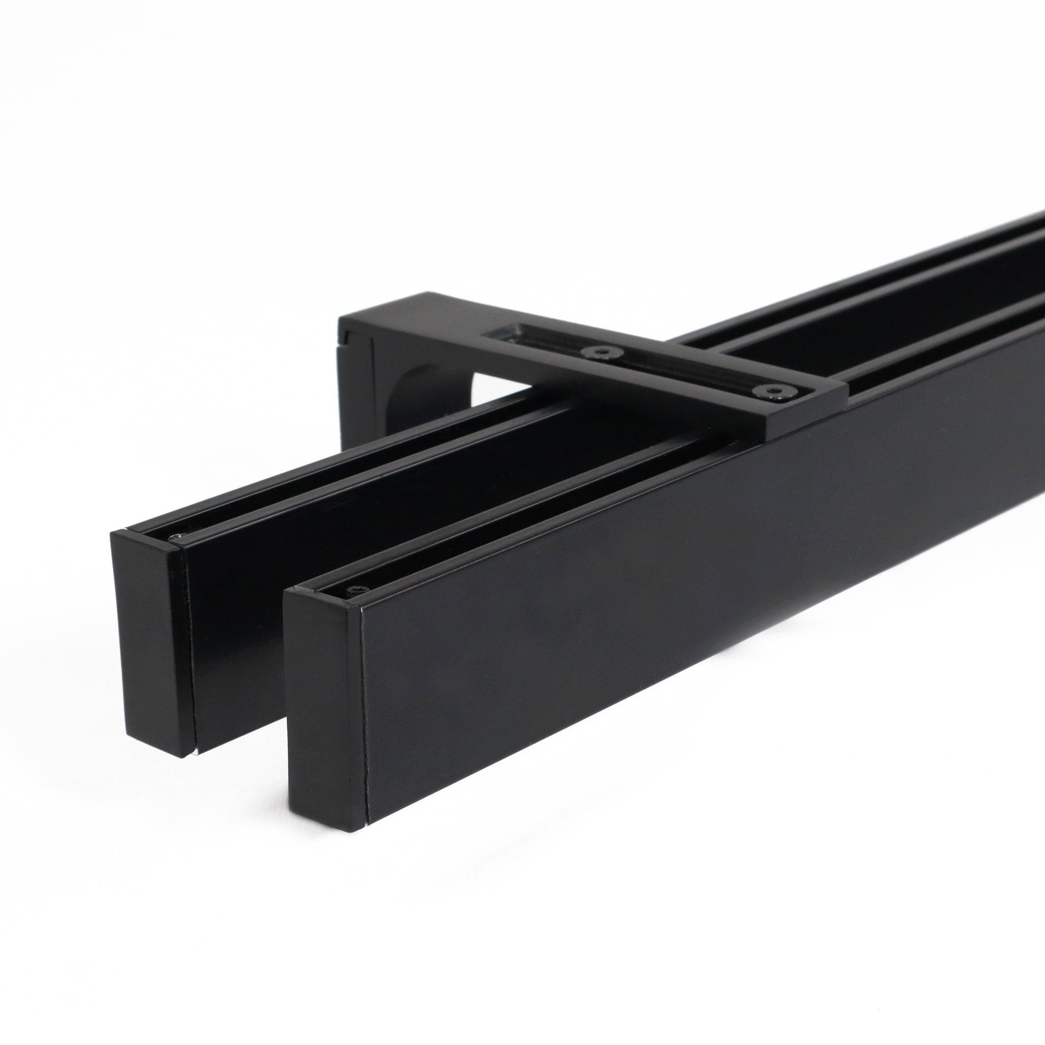 GARDINENSCHIENE 2-lauf Loft - Schwarz, Metall (120cm) - Deco-Raum