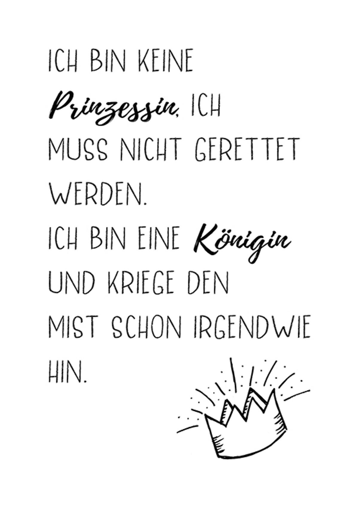 POSTER DIN A4 21x29,7 cm witziger Spruch schwarz weiß - Weiß, Papier (21/29.7/2cm) - artissimo