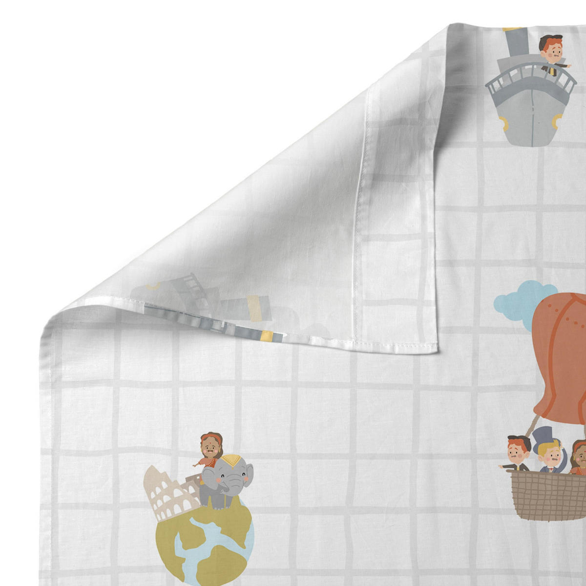 BETTWÄSCHE 2er-Set teiliges world trip 120x180 cm (kinderbett) mehrfarbig - Multicolor, Textil (120/180cm) - Happy Friday