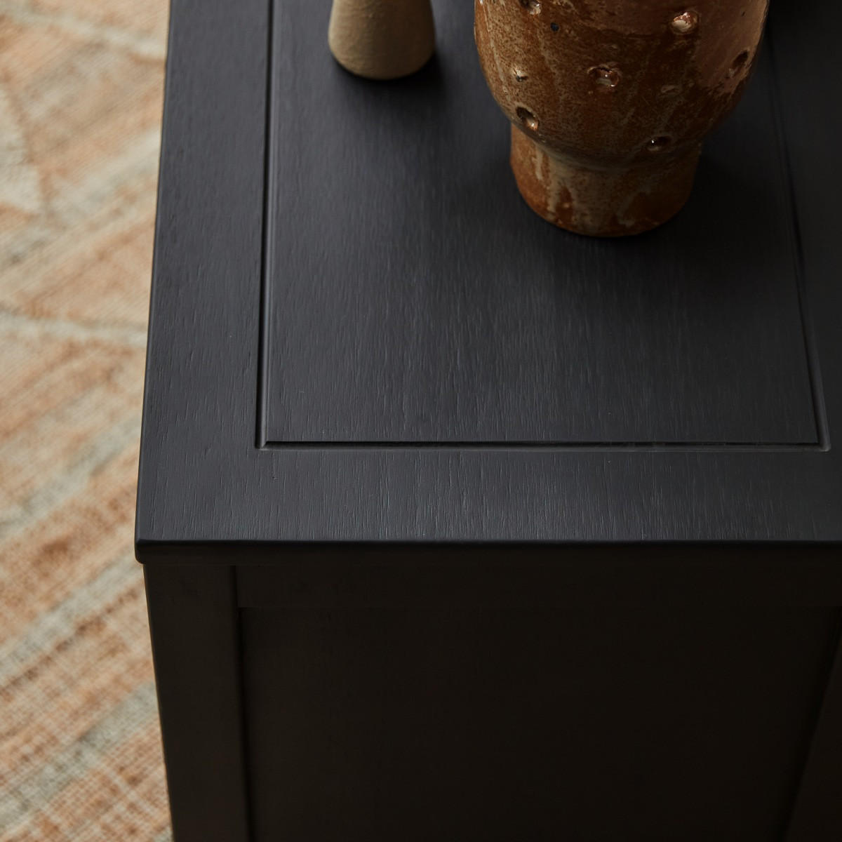 TV-SCHRANK Thaki Black Schwarz aus Pinie - Schwarz, Holz (170/55/40cm) - Tikamoon