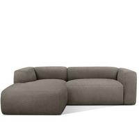ECKSOFA LINKS BUFFO, kühles Braun - Braun, Holz/Holzwerkstoff (225/176cm) - KONSIMO®