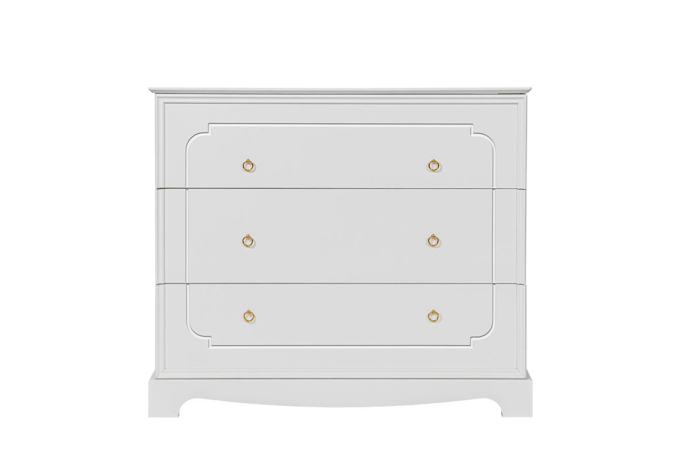 KINDERKOMMODE Royal – rustikale Eleganz und Funktionalität - Weiß, Holzwerkstoff (103/90/51cm) - RAUMHIRSCH FURNITURE