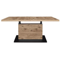 COUCHTISCH Höhenverstellbar Else 3 120x56x70 Holzwerkstoff Viking Oak - Eichefarben/Schwarz, Holzwerkstoff (120/70/56cm) - 58aufmkessel