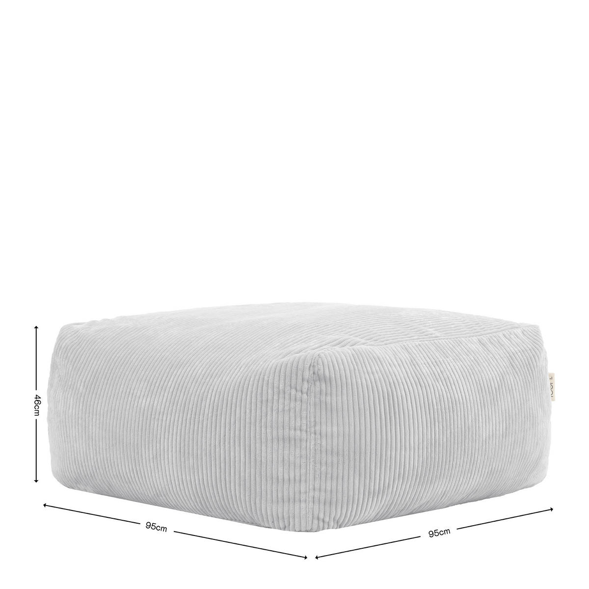 SITZSACK-OTTOMANE ZEN modular Cord - Grau, Textil (95/46/95cm) - icon