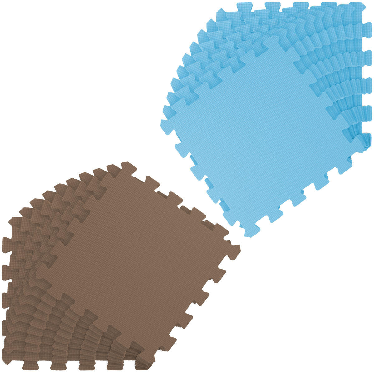 SPIELMATTE ab Null - 180/90/1 cm Puzzlematte Blau - Multicolor, Kunststoff (30/30cm) - Littletom