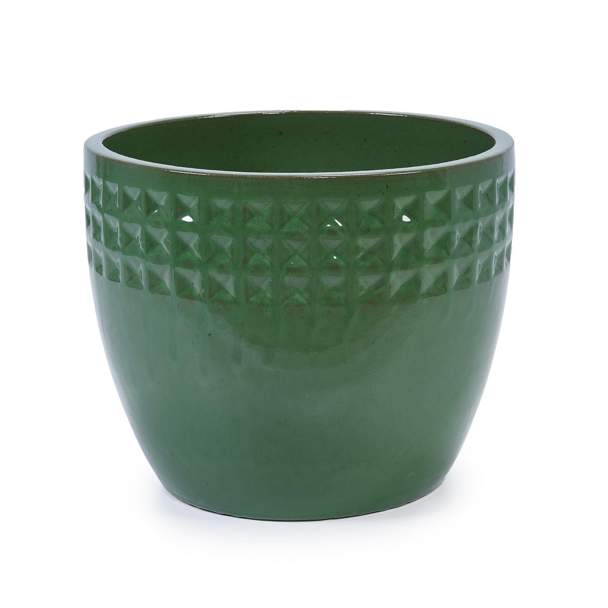 BLUMENTOPF Ø 38,1/30,5/22,9 cm Antik-Hellgrün (3 Stück) - Pastellgrün, Keramik (38/32cm) - Oxeza