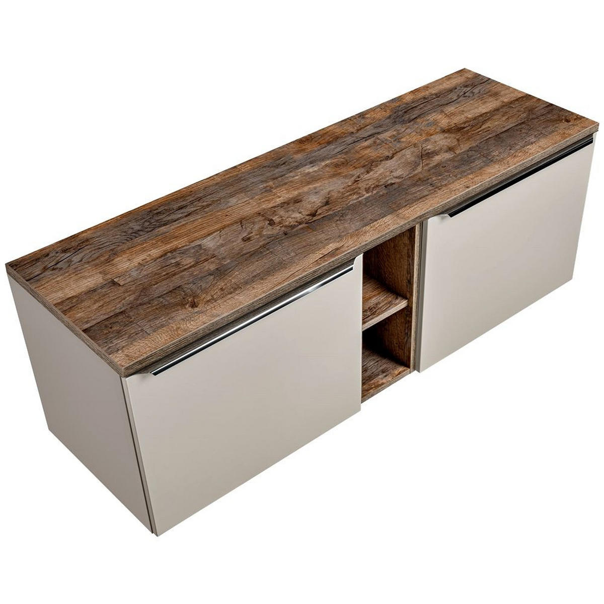 BADMÖBEL-SET 6-TLG. Puebla-56 - Beige, Holzwerkstoff (140/64/46cm) - Lomado