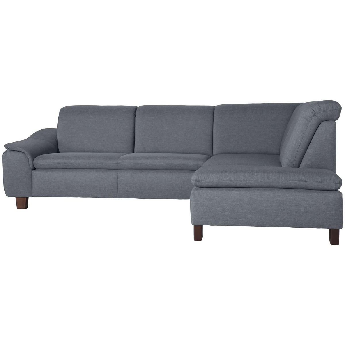ECKSOFA mit Ottomane rechts Kaylil Flachgewebe denim - Flieder, Kunststoff (187/247cm) - 58aufmkessel