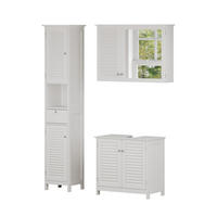 KUPAONSKI SET S VISOKIM ORMAROM Riad Bijela 3 dijela, opcija 5 - bijela, drvni materijal (60/58/35cm) - Vicco
