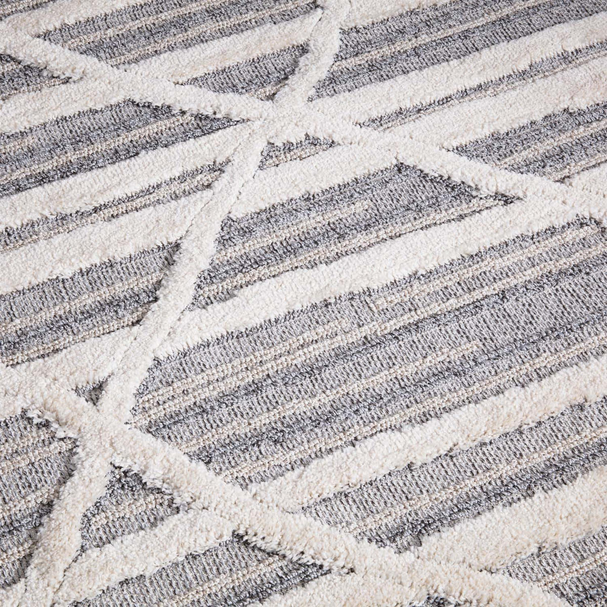 KURZFLOR-TEPPICH Valencia 810 Graublau/ Creme 160x230 cm - Blau/Creme, Textil (160/230cm) - carpet city