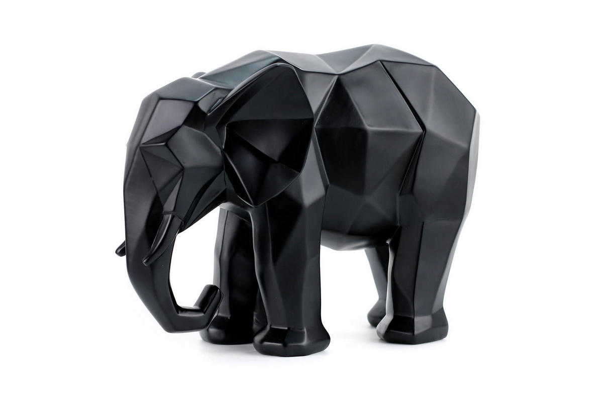 SKULPTUR Schwarz 27/21 cm - Schwarz, Stein (1.35/21/15cm) - KUNSTLOFT