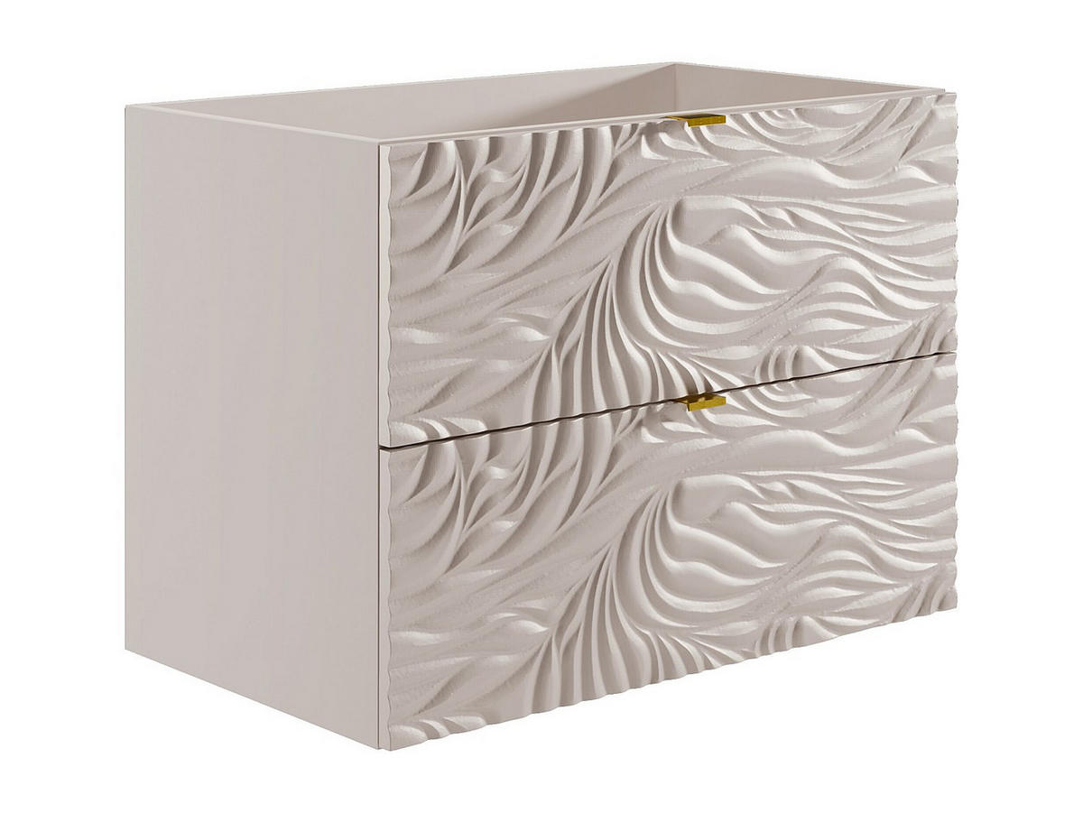 WASCHBECKENUNTERSCHRANK - 80 cm x 46 cm - holz - beige Rinarel - Beige, Holz (80/60/46cm) - Vente-Unique