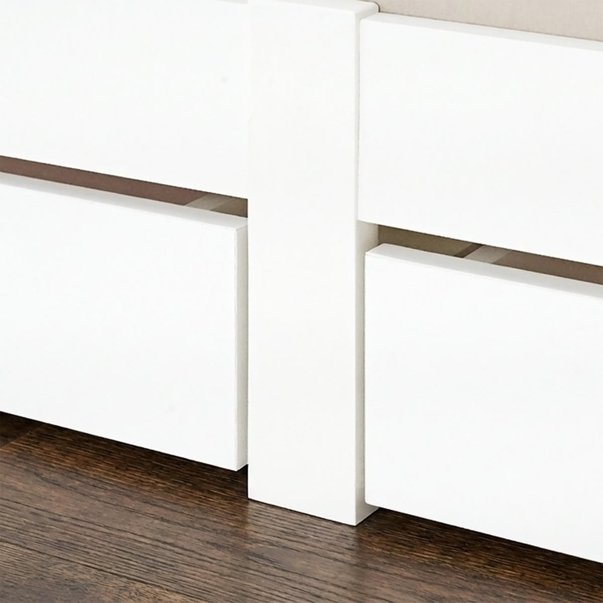 HOLZBETT mit Matratze und Stauraum 140/200 cm weiß - Weiß, Holz (140/200cm) - Homestyle4u