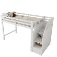 HOCHBETT 90/200 cm aus Kiefernholz mit Geländer, Weiß - Weiß, Holz (90/200cm) - OKMYHOME