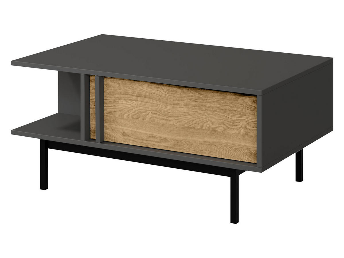COUCHTISCH Alsy AL12 - Eichefarben/Anthrazit, Holzwerkstoff/Kunststoff (60/93/43cm) - MIRJAN24