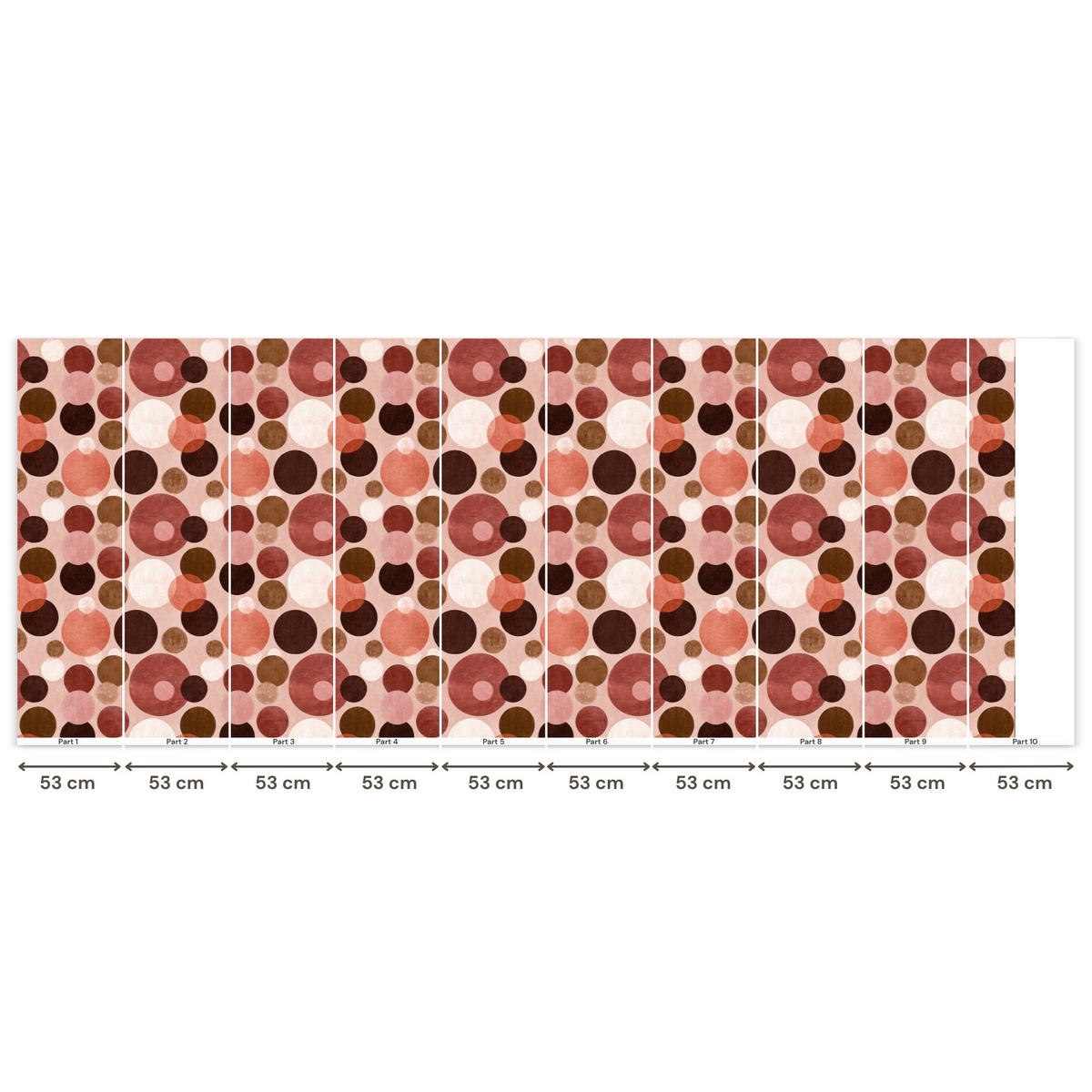 TAPETE - Kreise - Modern - Farbenfroh - 500x200 cm - Multicolor, Papier (500/200cm) - OnlyWow