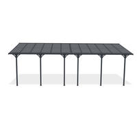 PERGOLA / CARPORT Kleo Grau 8m x 3m - Grau, Metall (748/270/300cm) - Cazeboo