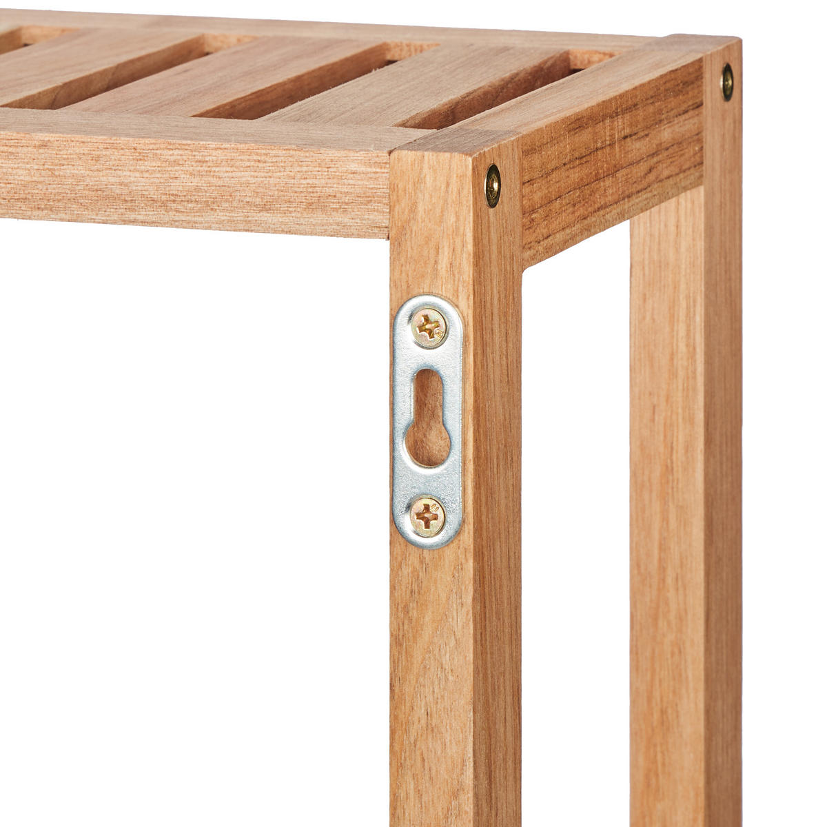 WANDREGAL - Hellbraun, Holz (60/54/15cm) - Relaxdays