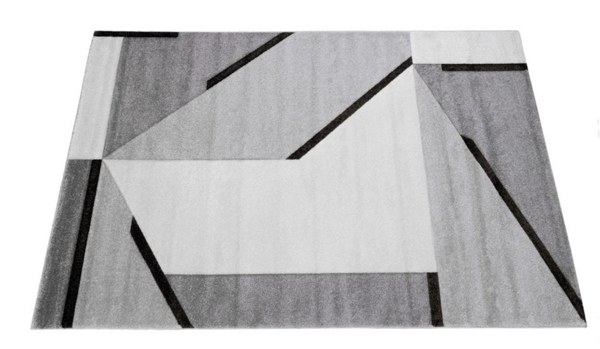 TEPPICH modern Flachgewebe TEMPO Grau 120 x 170 cm - Grau, Textil (120/170cm) - Novatrend