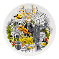 FRÜHSTÜCKSTELLER Danse Macabre in Bunt - 22cm - Multicolor, Keramik (21.8/21.8/2.5cm) - Blond Amsterdam