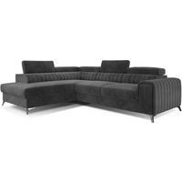 ECKSOFA Laurence mit Schlaffunktion & Bettkasten – 278 x 205 cm, verstellbare Kopfstützen - Anthrazit, Kunststoff (278/205cm) - Wohnideebilder