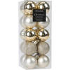 WEIHNACHTSKUGELN 20er-Set Ø 4 cm - Silberfarben/Goldfarben, Kunststoff (7.8/19.5/7.8cm) - Home Styling Collection