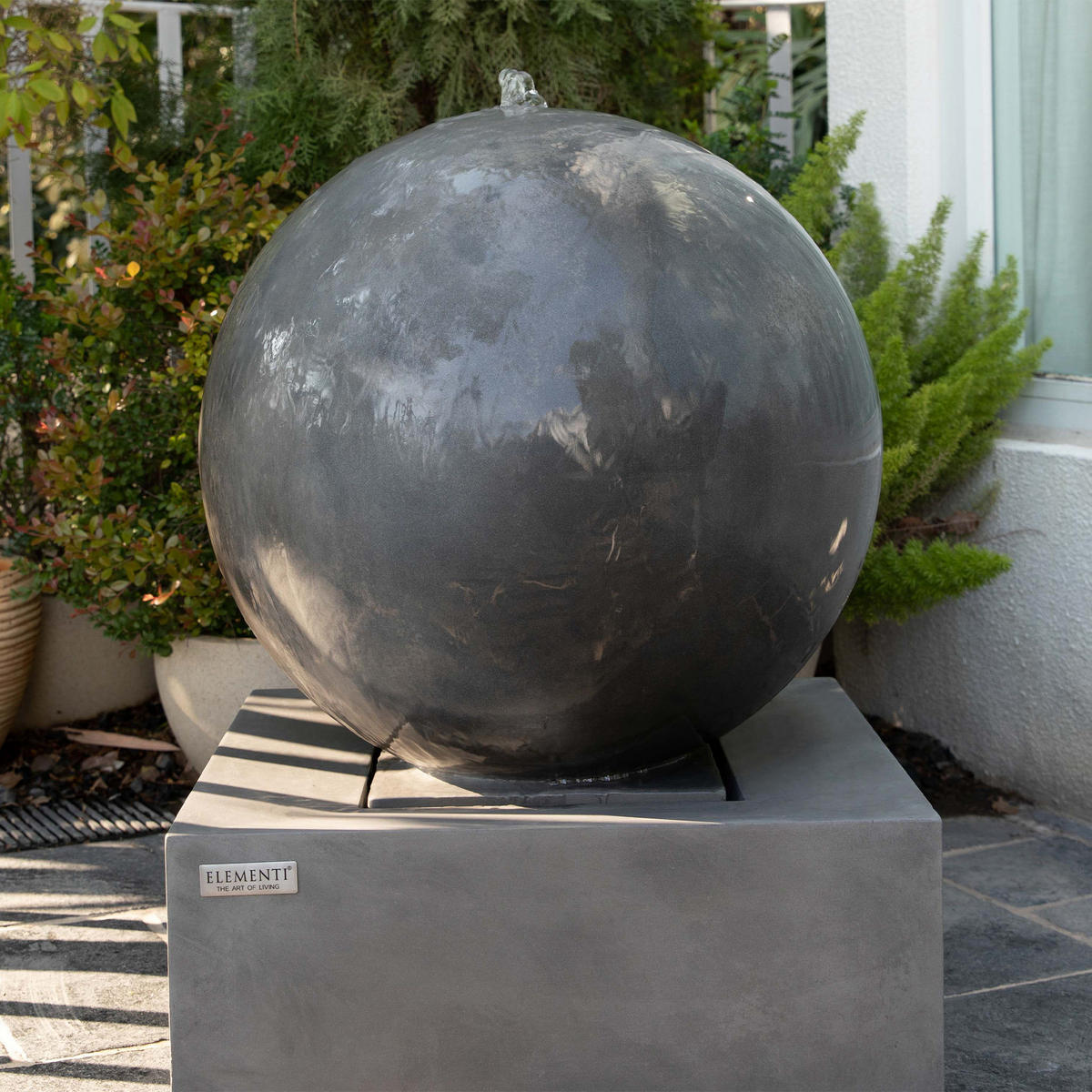 GARTENBRUNNEN Amrita 60 x 60 x 81.5 cm - Grau, Naturmaterialien (60/60/81.5cm) - Elementi