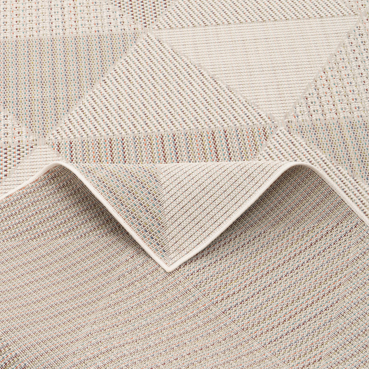 IN & OUTDOOR TEPPICH FLACHGEWEBE CAMPUS RAUTEN - Beige, Textil (140/200cm) - Pergamon