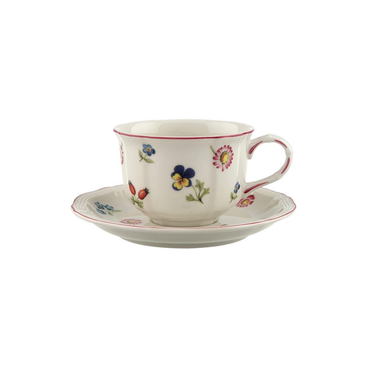 TEETASSE MIT UNTERTASSE Petite Fleur bunt 130 ml - Multicolor, Keramik (0.13L) - Villeroy & Boch