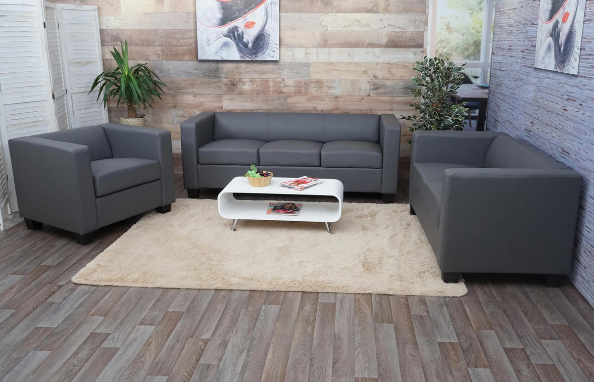 SOFAGARNITUR Grau 3er-Set - Grau, Textil (400/70/300cm) - MCW